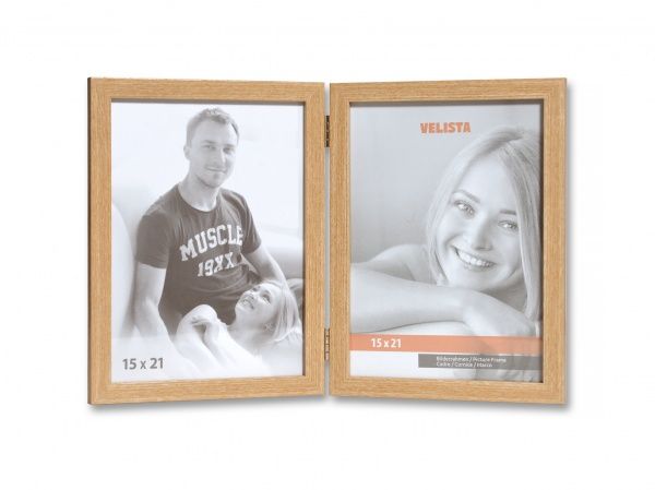 Мультирамка Velista на 2 фото 15x21 см дерево светлое 