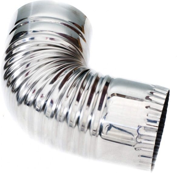 Колено трубы нижнее 100 мм цинк 