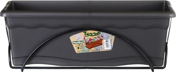 Комплект балконний пластиковий Plastiken Terra Jardinera P51 прямокутний антрацит 