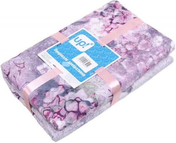 Покрывало декоративное Сирень 145x210 см UP! (Underprice) фиолетовый 