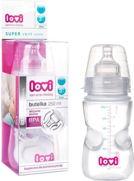 Бутылочка Lovi 250 мл (super vent) 21/562
