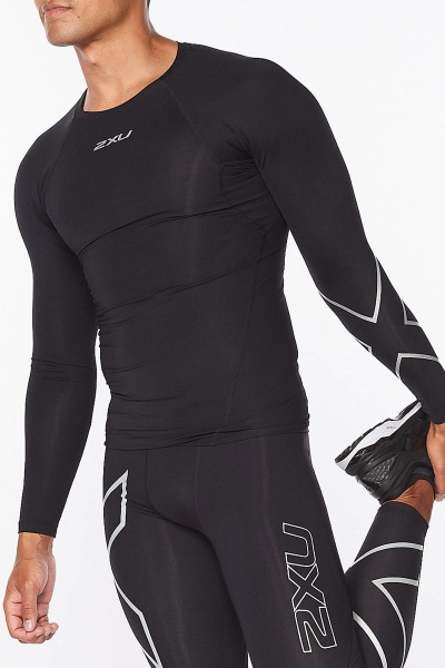 Футболка 2XU Core Compression Long Sleeve MA6398a_BLK/SIL р.M чорний