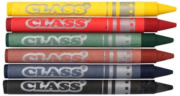 Олівці воскові 6 кольорів 8x90 мм 7601 CLASS
