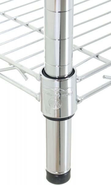 Стелаж металевий 1200x760x350 мм хром (143047-4LC) 