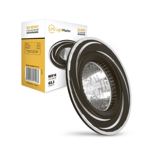 Светильник точечный LightMaster GS-M361 35 Вт G5.3 черный с серебристым
