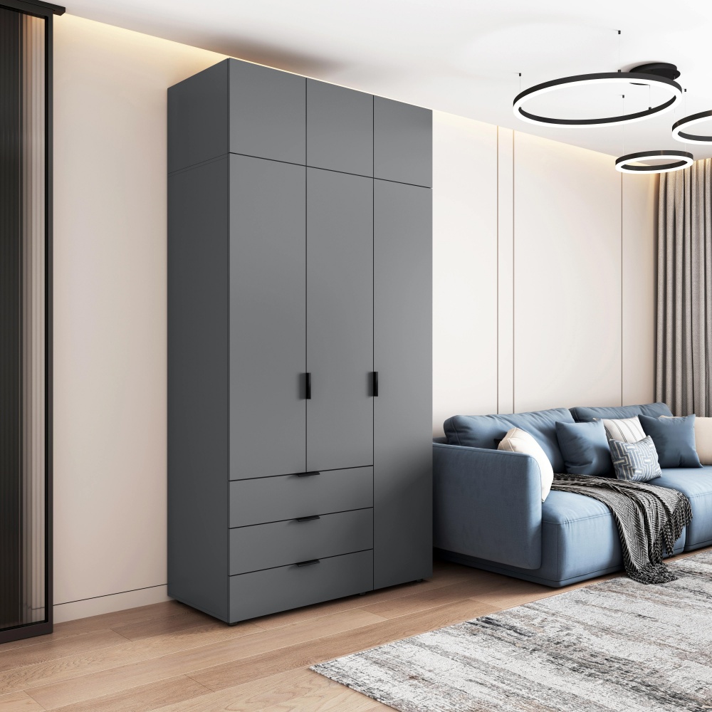 Дополнительный сегмент Берегиня Антресоль к шкафу Choice 3д3я 400х1200х550 мм антрацит /