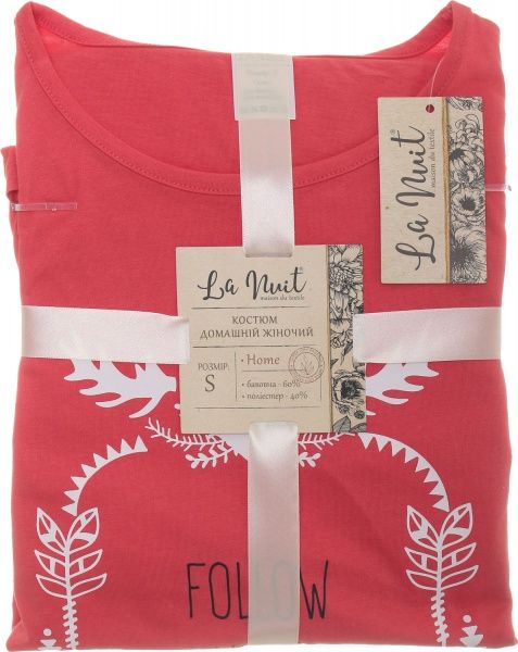 Костюм домашний женский La Nuit Home Zebras р. L красный 