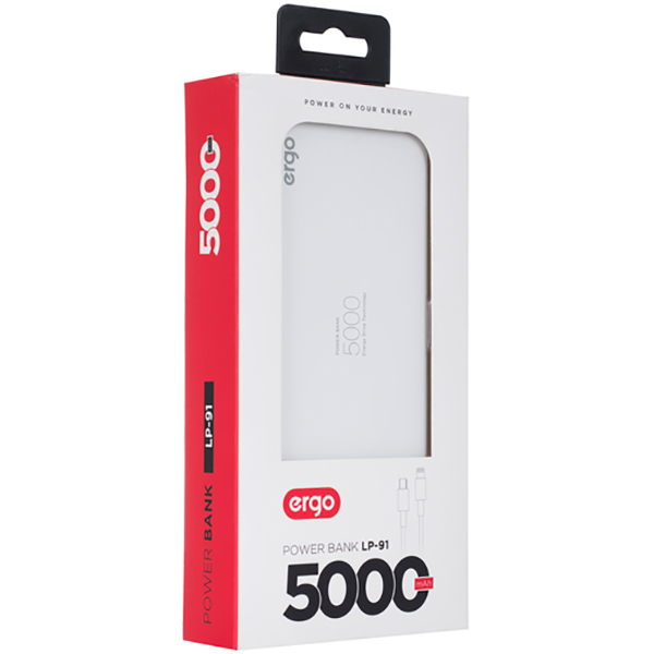 Зарядное устройство Ergo LP-91 5000 mAh white (LP-91B)