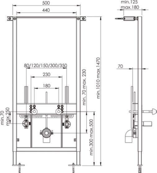 Система инсталляции Koller Pool для биде Alcora ST900