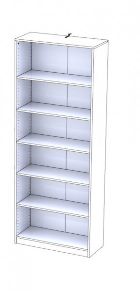 Стелаж Jenny 2065х802х340 мм білий