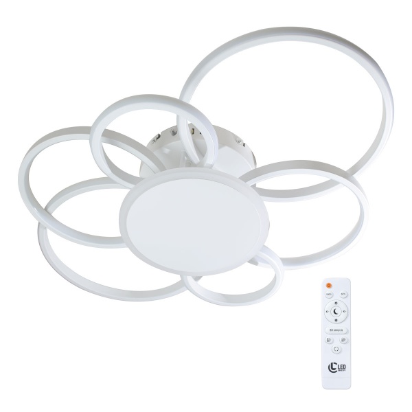 Світильник світлодіодний LED CONCEPT Sutton R 6 з пультом ДК 140 Вт білий 2800-6000-RGB К 