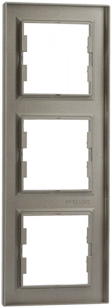 Рамка трехместная Schneider Electric Asfora вертикальная бронза EPH5810369