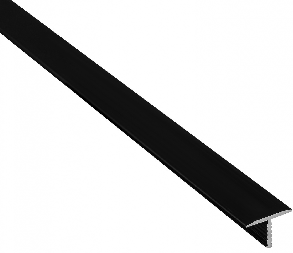 Тавровый профиль гладкий Braz Line декорированный 13х2700 мм черный матовый
