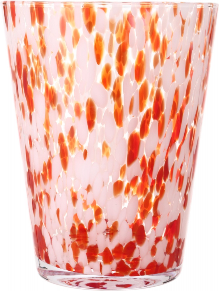 Ваза стеклянная Wrzesniak Glassworks Confetti 24 см оранжевая 27-1061D