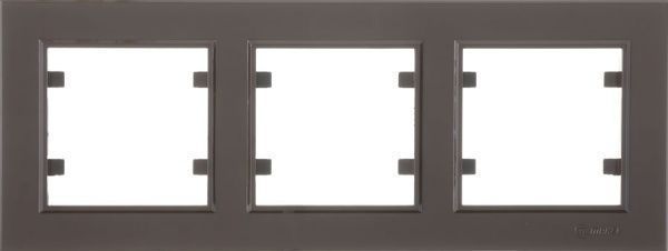 Рамка трехместная Makel Karea горизонтальная коричневый