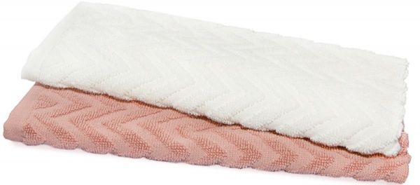 Рушник Зигзаги 40x60 см Simi молочний/пудровий 