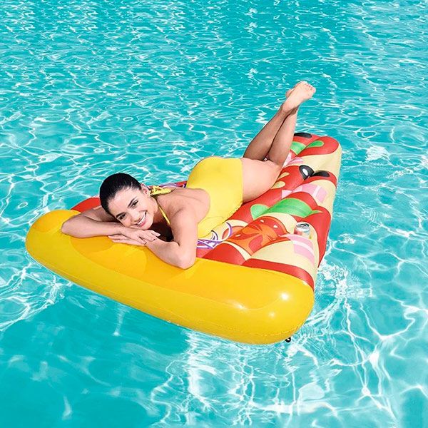 Матрас надувной Bestway 44038 Pizza Party 188х130 см желтый