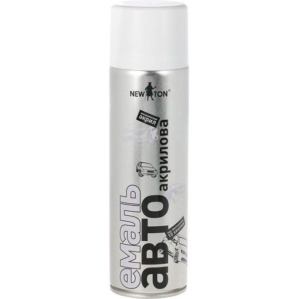 Автоэмаль акриловая універсальная New Ton 400 мл 9010 Белая глянцевая
