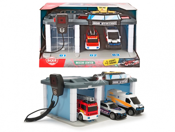 Ігровий набір Dickie Toys Рятувальний центр зі звуковими та світловими ефектами 3716015