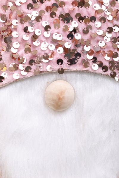 Статуэтка декоративная Санта розовая 32 см 