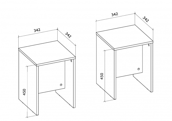 Табурет Грейд Эда 342х450х342 мм 2 шт. нимфея альба 