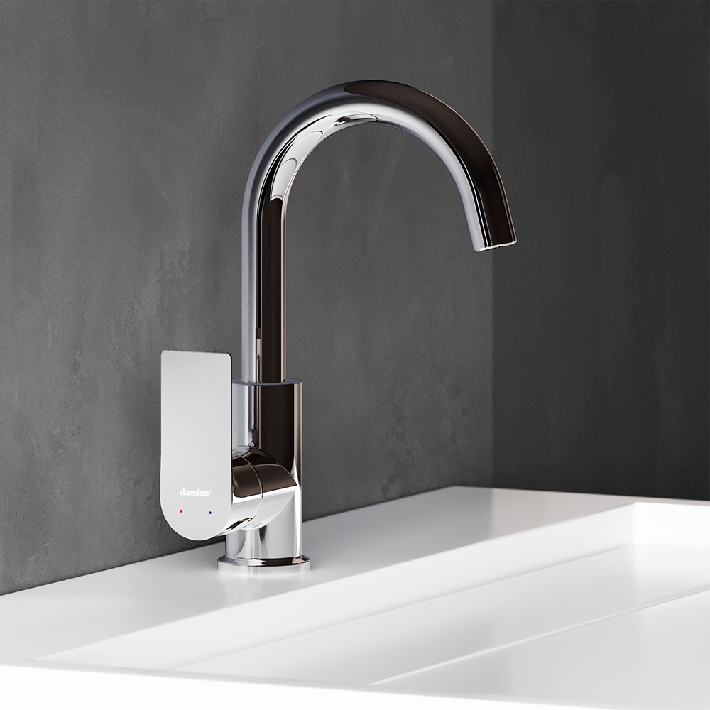 Смеситель для умывальника Damixa 470220000 Apollo, с поворотным изливом