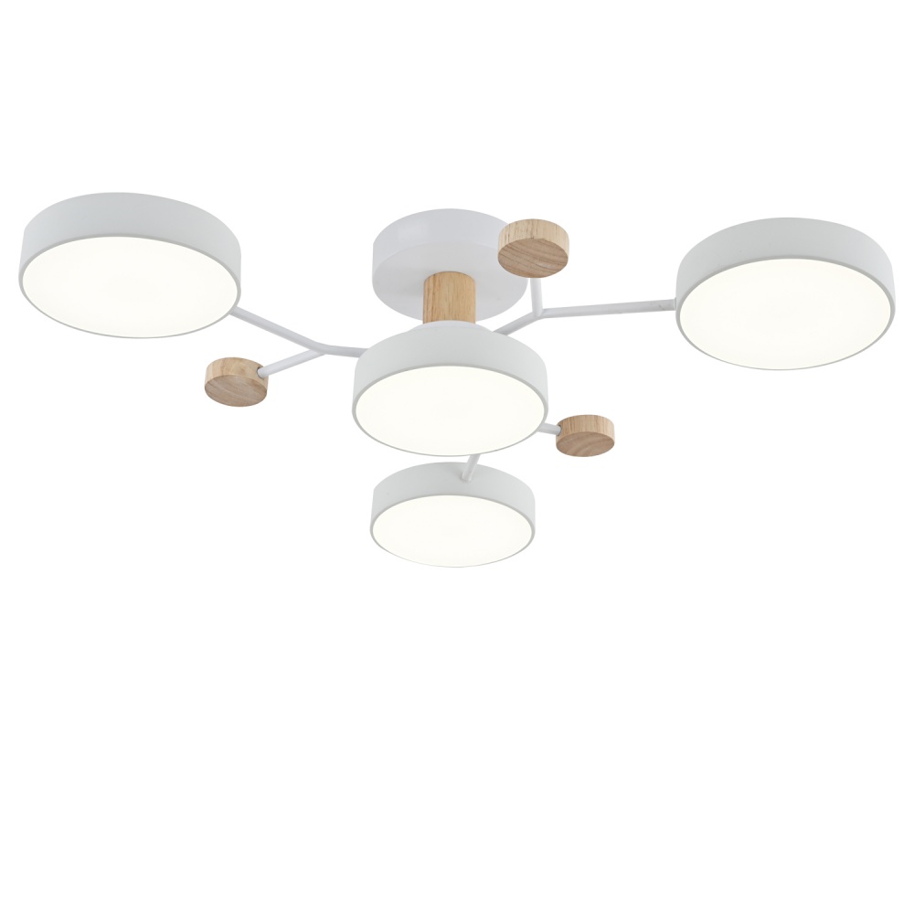 Люстра светодиодная Victoria Lighting с пультом 75 Вт белый/дерево Hindi/PL4 white