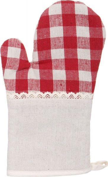 Набір кухонний Red check рукавичка та прихватка червоний 