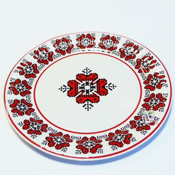 Тарілки паперові Party House «Вишиванка» 180 мм 6 шт.