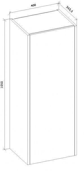 Шкаф верхний МС Идея Лофт В 40/105/31,6 бетон Грейд