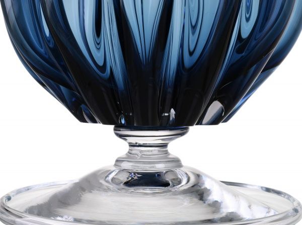 Ваза стеклянная синяя Кюрасао 58х24 см Wrzesniak Glassworks