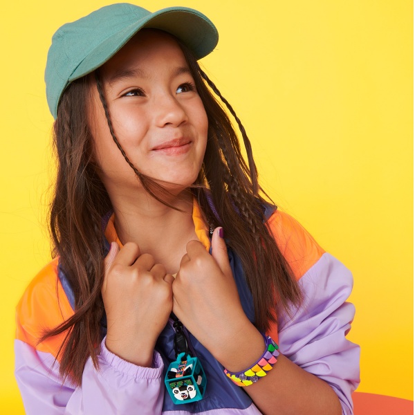 Конструктор LEGO DOTS Браслет и бирка для сумки «Неоновый тигр» 41945