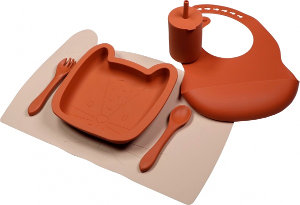 Нагрудник детский Tryco силикон коричневый TR-392833 коричневый TR-392833 