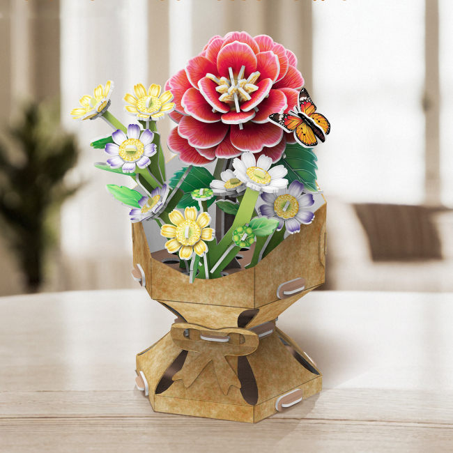 3D-пазл CubicFun Букет квітів Камелія W3302h