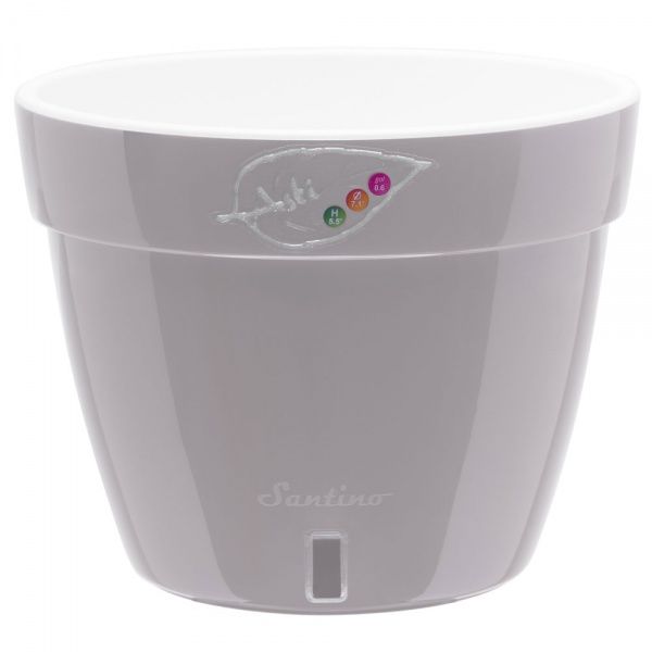 Горщик Santino Asti круглий 4л сірий із білим 