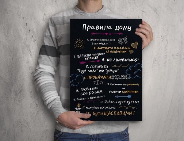 Постер Правила дома А3 