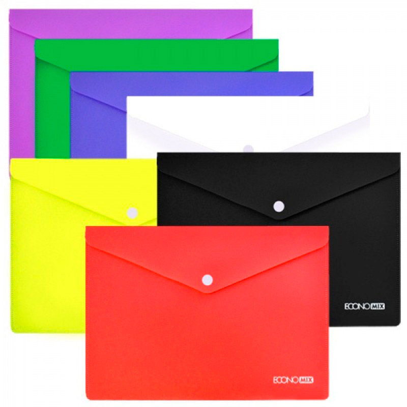 Папка-конверт А4 на кнопці Economix фіолетова Economix E31305-58