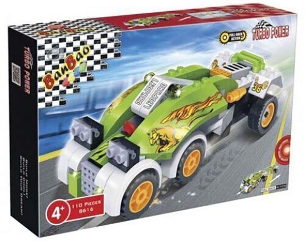 Конструктор BanBao Turbo Машинка для гонок 8612