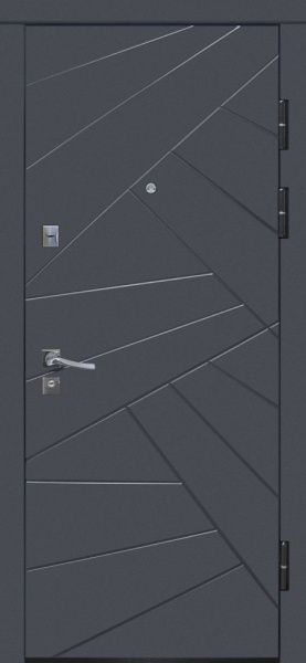 Дверь входная TM Riccardi Urban 1-A BG графит матовый / дуб ash line 2050х860мм левая