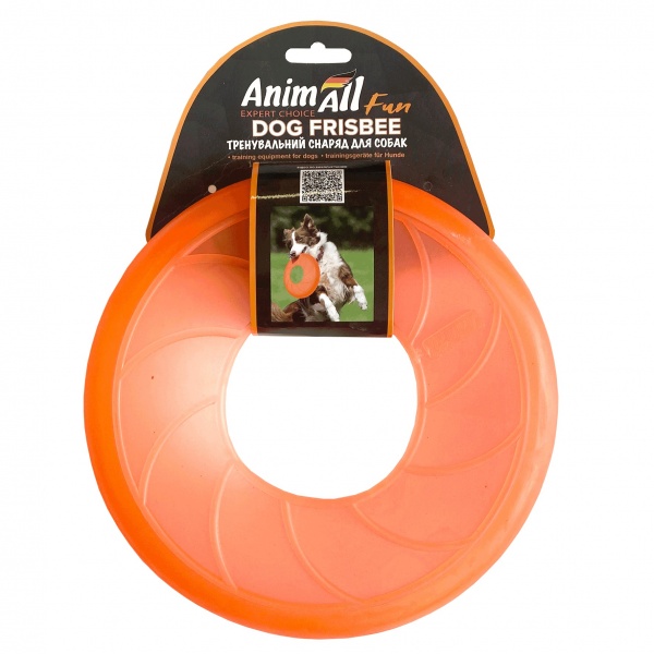 Іграшка для собак AnimAll Fun Фризбі 22 см помаранчева