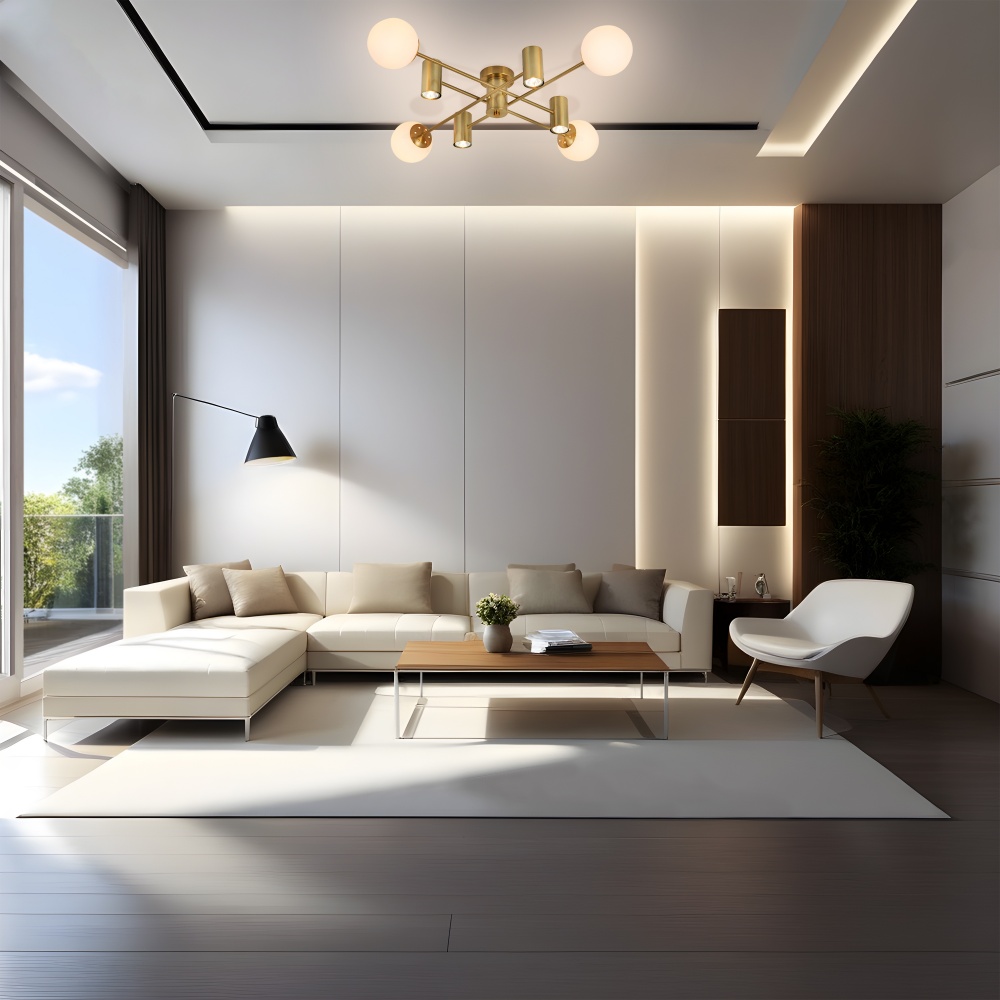 Люстра Miorro Palermo металл/стекло 4x7 Вт GU10 медь 51-311-045