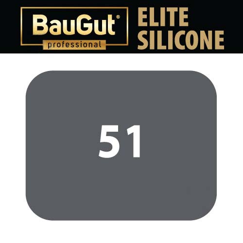 Герметик силіконовий BauGut Silicon Elite 51 антрацит 300мл