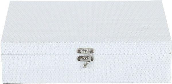 Сундучок Соты 26,5х18,5х7 см серый