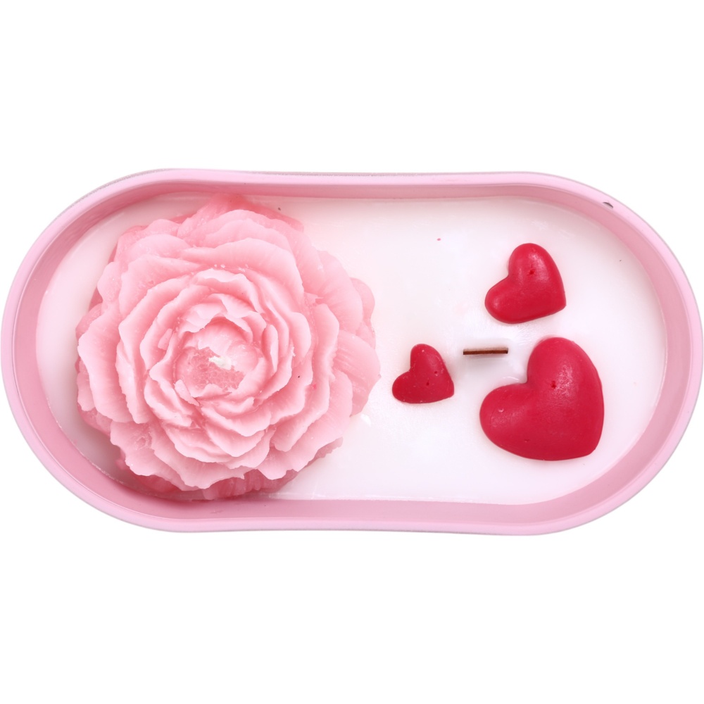 Свеча декоративная в стекле Пион 180х53 мм Pako-If