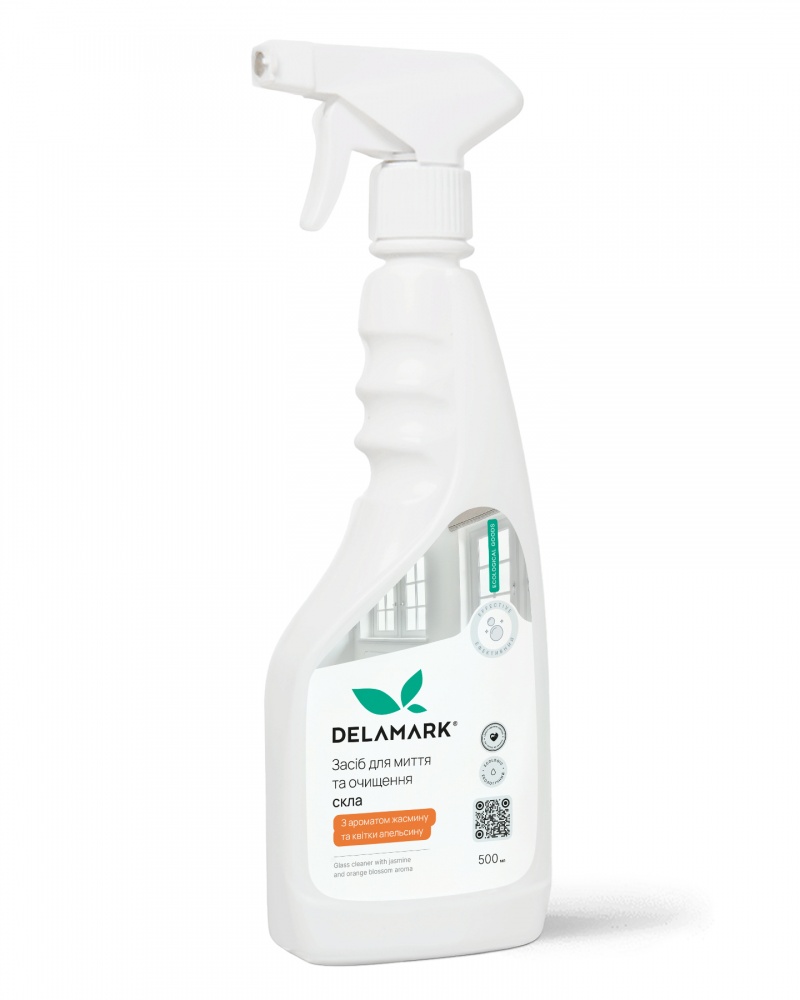 Средство моющее для стекла и зеркал DeLaMark c ароматом жасмина и апельсинового цветка 0,5 л