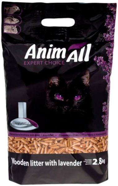 Наповнювач для котячого туалету AnimALL з ароматом лаванди 2,8 кг