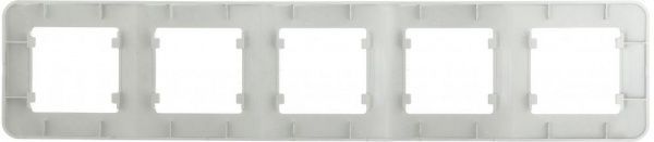 Рамка п'ятимісна Lillium Natural Makel горизонтальна сріблястий