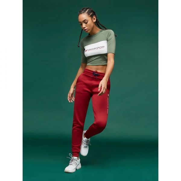 Брюки Tommy Hilfiger FLEECE JOGGER BIG LOGO S10S100289607 р. S красный