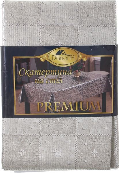 Скатерть Цветок 140x240 см серебристый Dariana 