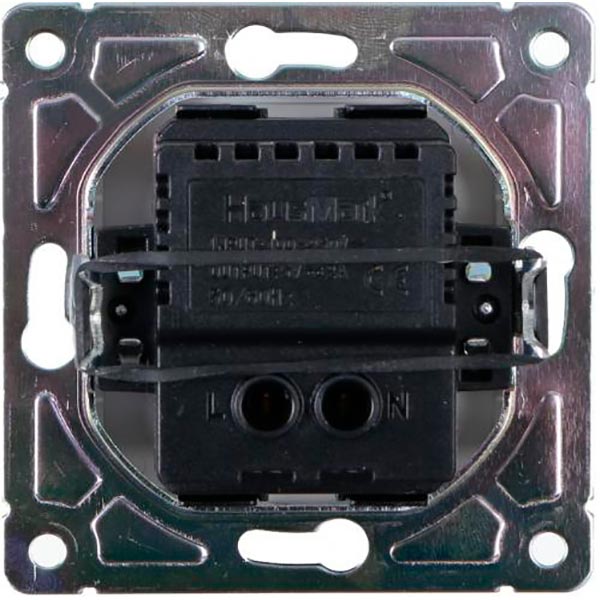 Механізм розетки USB кінцева подвійна HausMark Alta без шторок без кришки білий SNG-SCP.SQ20MG2U-WH